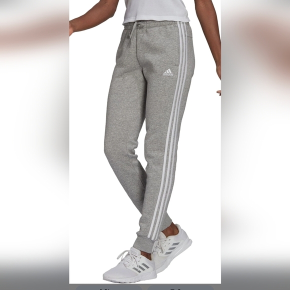 Adidas Women’s 3 Stripes French Terry Pants Size Large NWOT - Picture 10 of 16